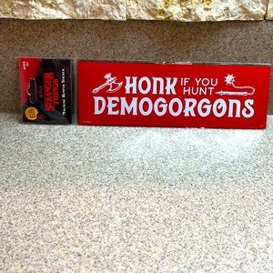 Stranger Things Magnetic Bumper Sticker Honk If You Hunt Demogorgans Netflix